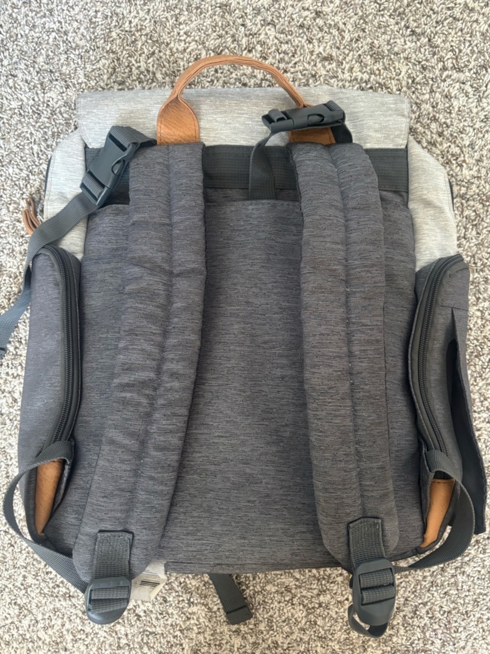 Eddie Bauer Diaper Bag Backpack Gray/Tan - Picture 9 of 9